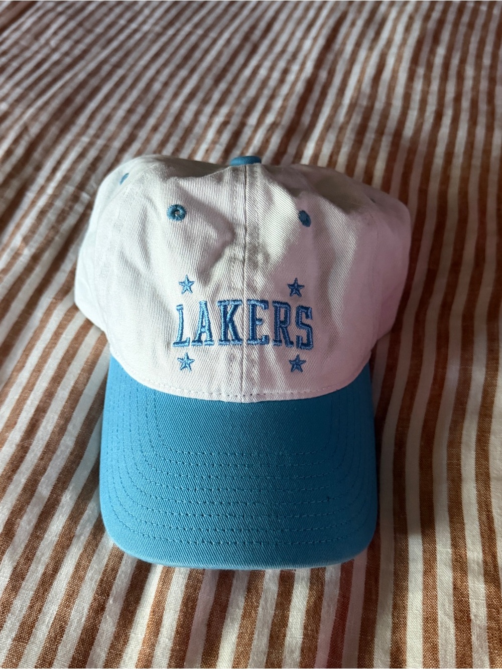 Mitchell & Ness Lakers White and Light Blue Two-Tone Cap